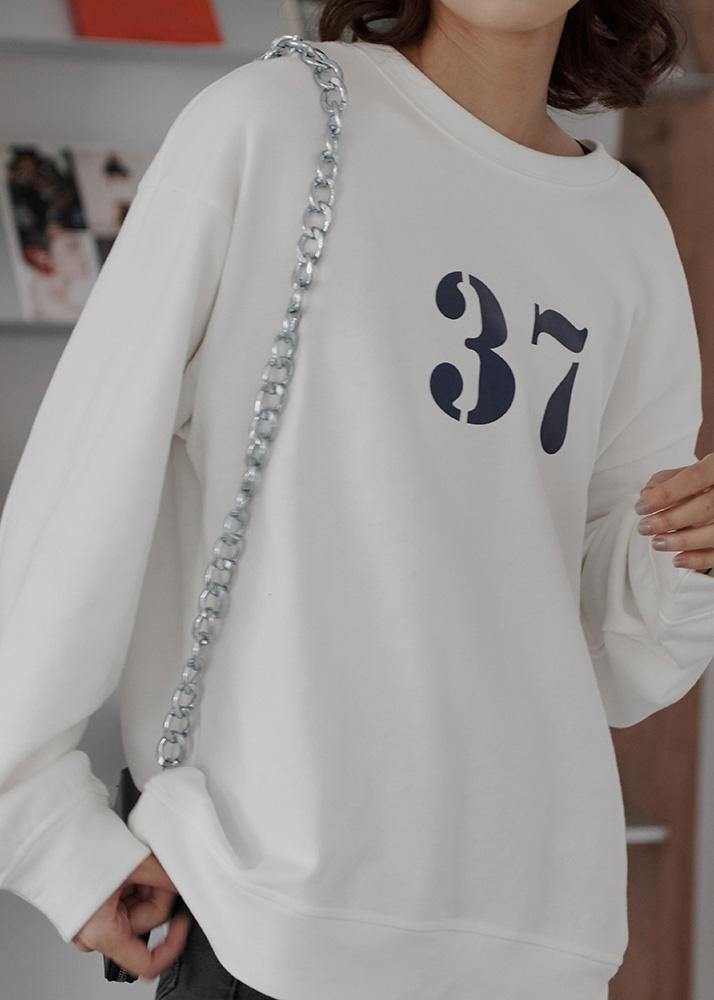 Art White Cotton Shirts Alphabet Prints Clothing Fall Shirt