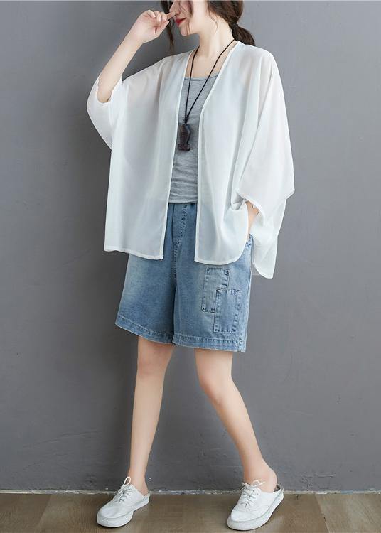 Art Wild Chiffon Summertunic Top Design White Blouses