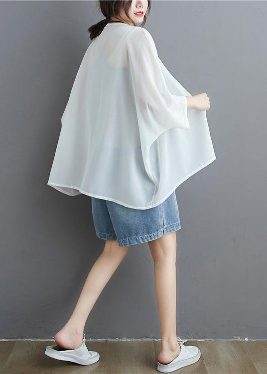Art Wild Chiffon Summertunic Top Design White Blouses