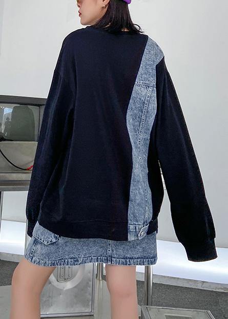 Autumn Suit New Female Sweater + Denim Skirt Two-piece