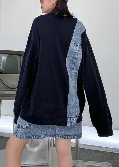 Autumn Suit New Female Sweater + Denim Skirt Two-piece