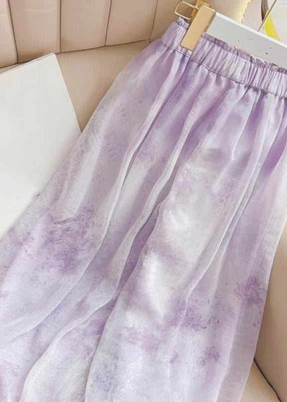 Beach Yellow Elastic Waist Lantern Pants