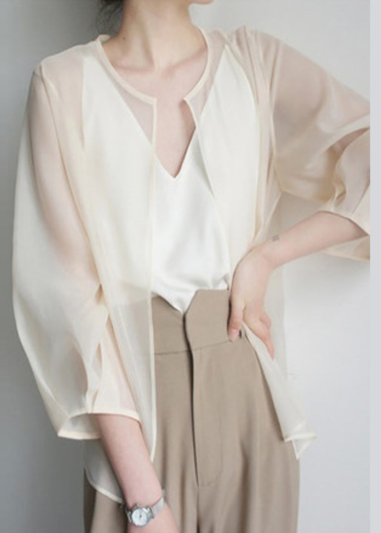 Apricot Organza Upf 50+ Cardigans Summer