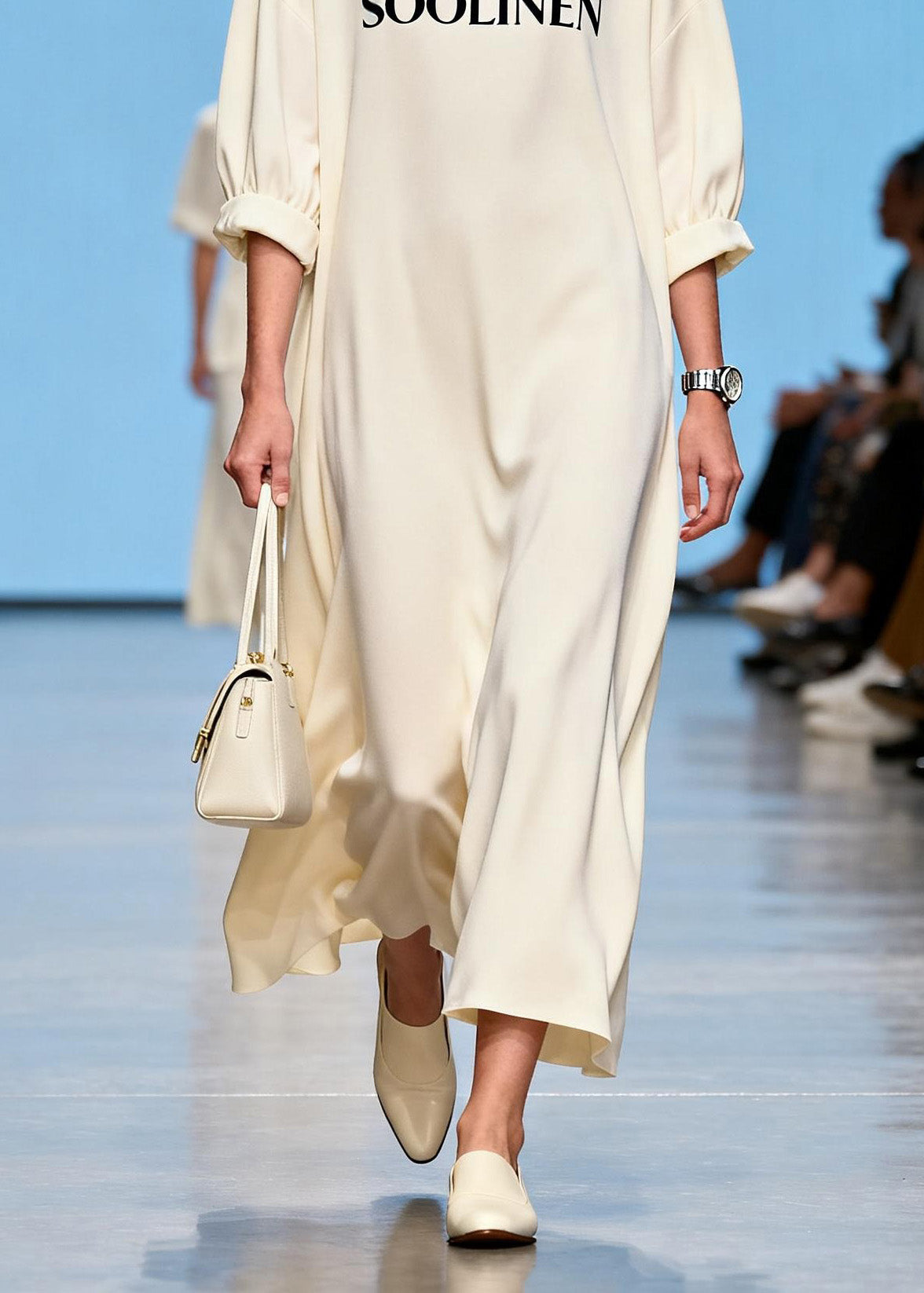 Beige O Neck Print Chiffon Maxi Dresses Summer