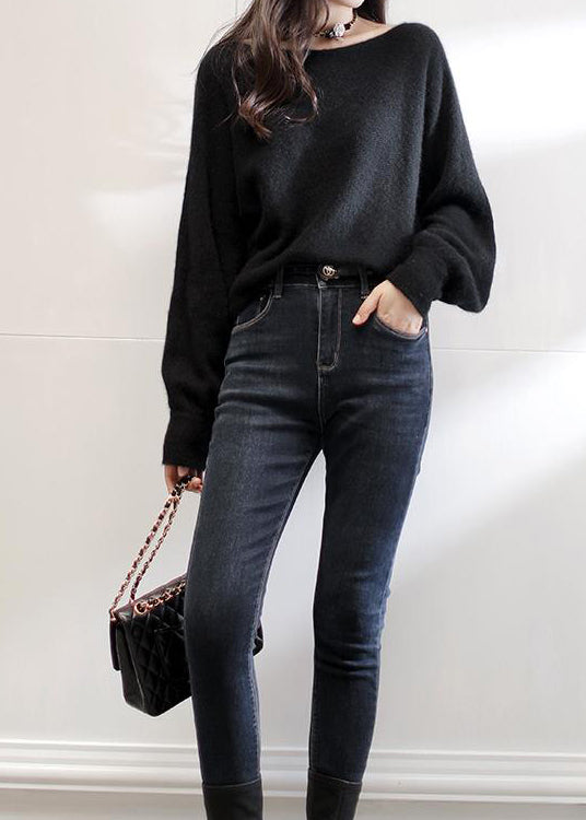 Beige Slash Neck Patchwork Woolen Knit Sweaters Fall