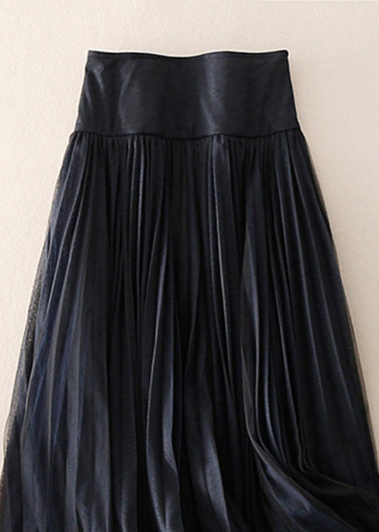 Red Zip Up Patchwork Tulle Skirt Spring