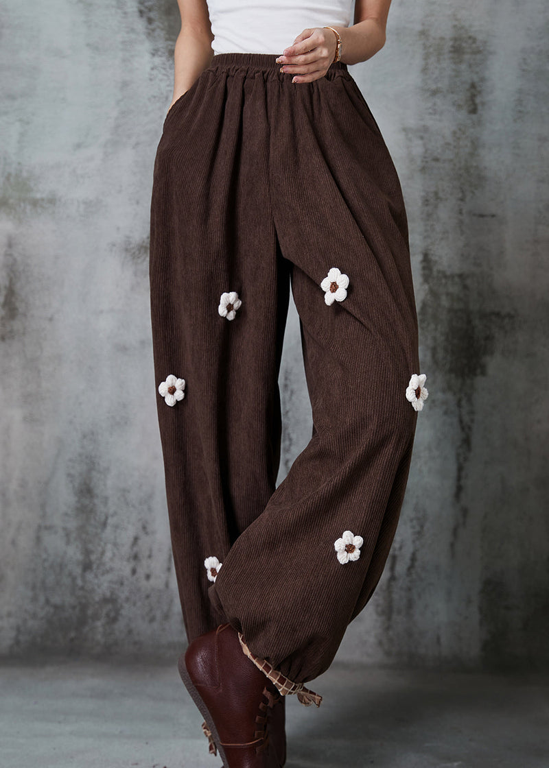 Chocolate Oversized Corduroy Pants Spring