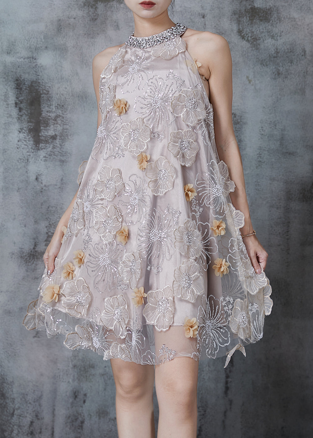 Cold Shoulder Sequins Mini Dresses Summer