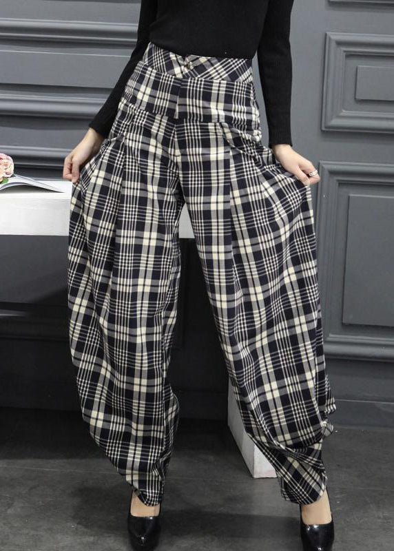 Plaid Pockets Cargo Fall Pants