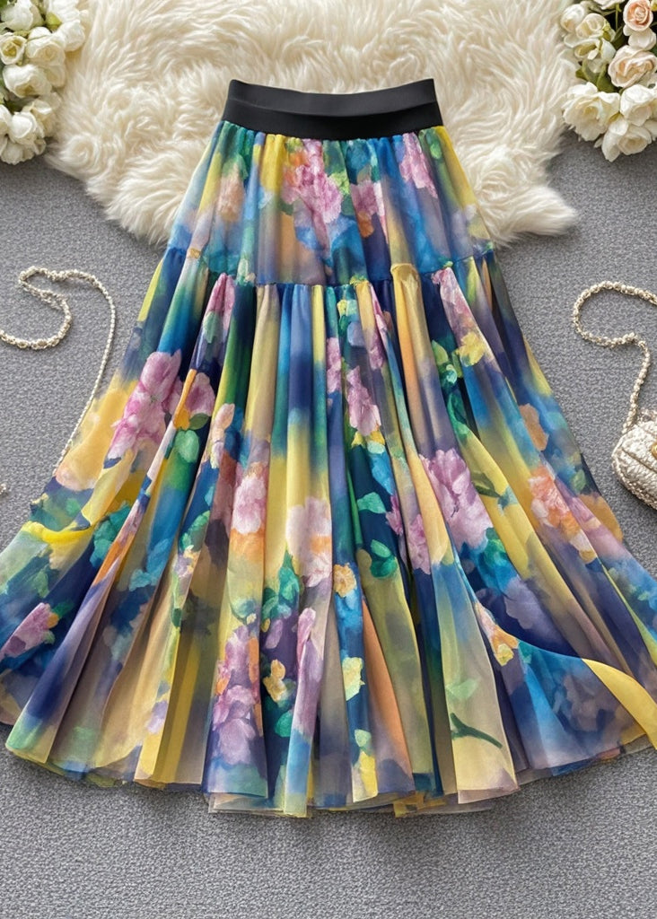 Print Tulle Skirts Exra Large Hem Summer