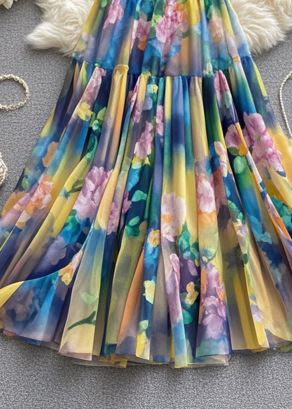 Print Tulle Skirts Exra Large Hem Summer