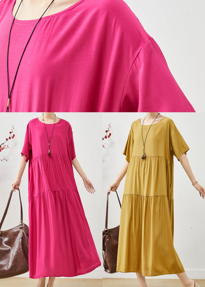 Rose Oversized Patchwork Cotton Maxi Dresses Summer