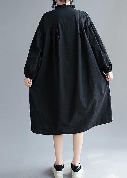 Ruffled Baggy Black Dresses