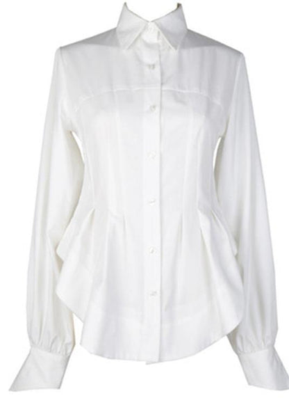 Beautiful White traveling fashion Cotton Blouse Tops Spring
