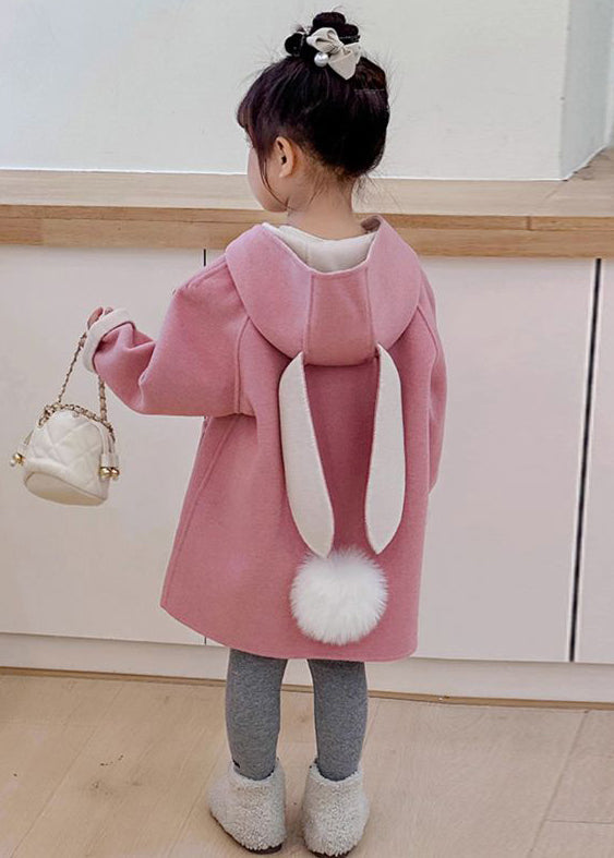 Yellow Hooded Pockets Patchwork Woolen Coat Spring