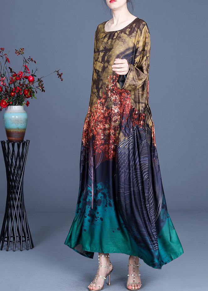 Yellow Print Pockets Summer Spring Party Dress