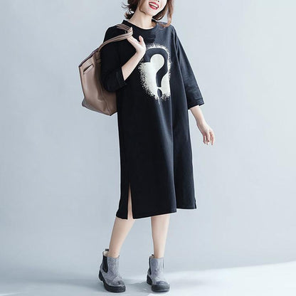 Black Cotton Tunics for Photography Pockets Art Dress