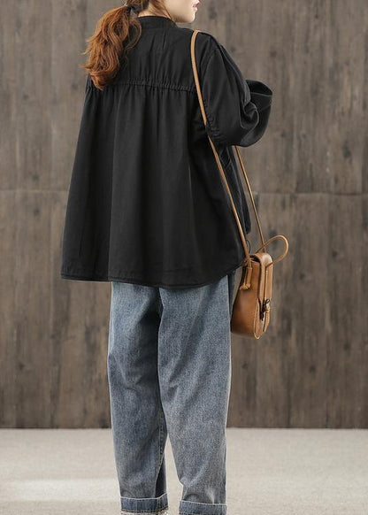 Black Clothes for Zippered Pockets Daily Tops