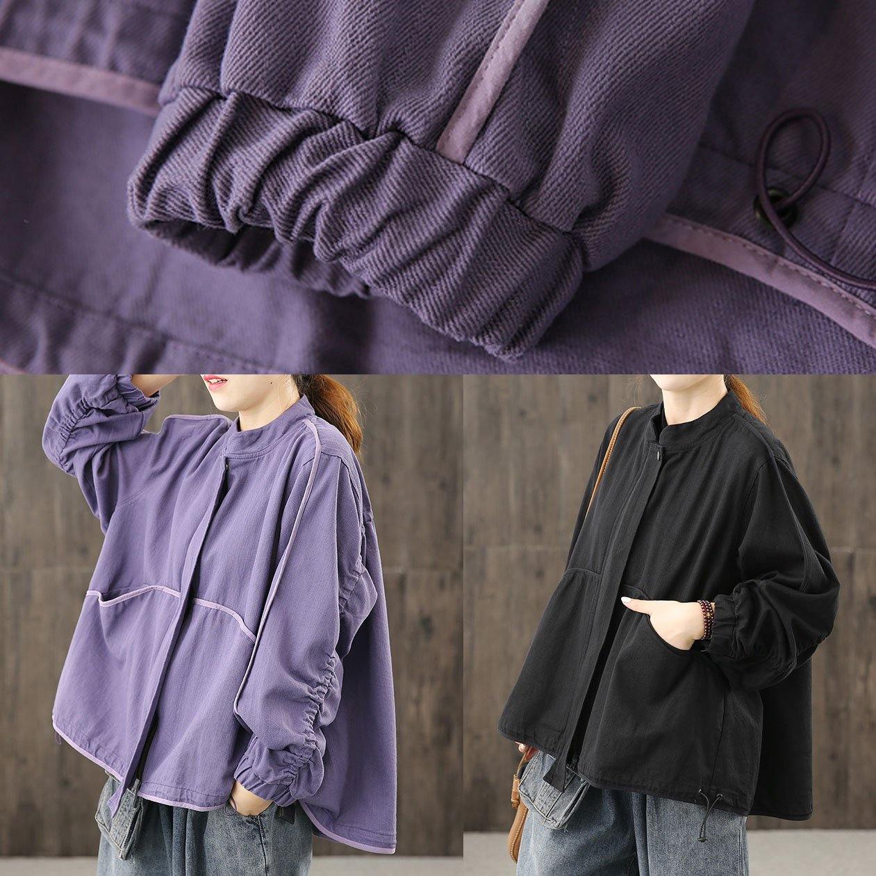 Black Clothes for Zippered Pockets Daily Tops