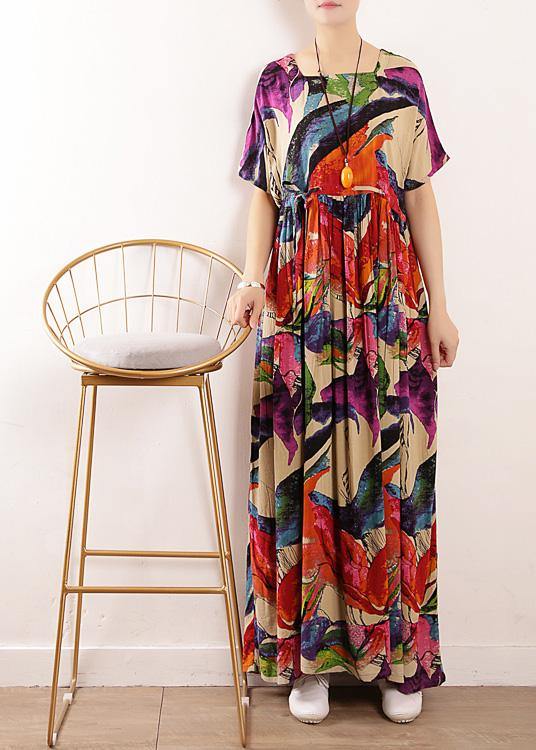Cotton Tunics for O Neck Art Summer Dress