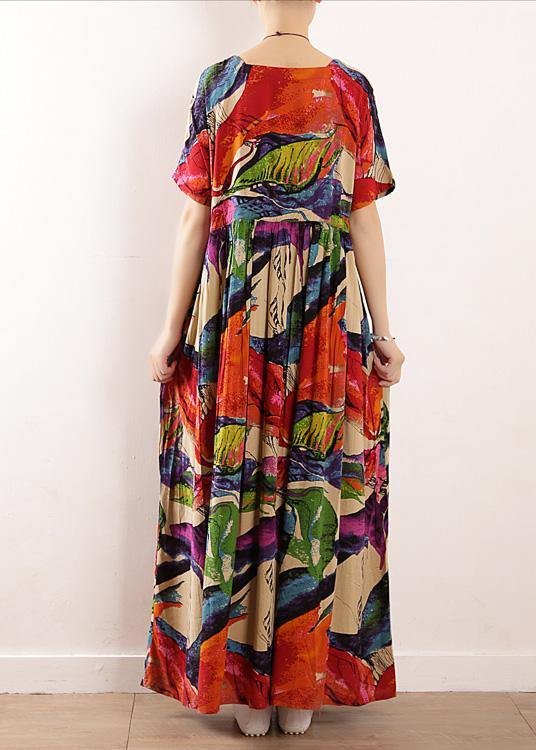 Cotton Tunics for O Neck Art Summer Dress