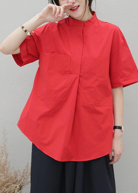 Lapel Pockets Cotton Tops Tutorials Black Blouses