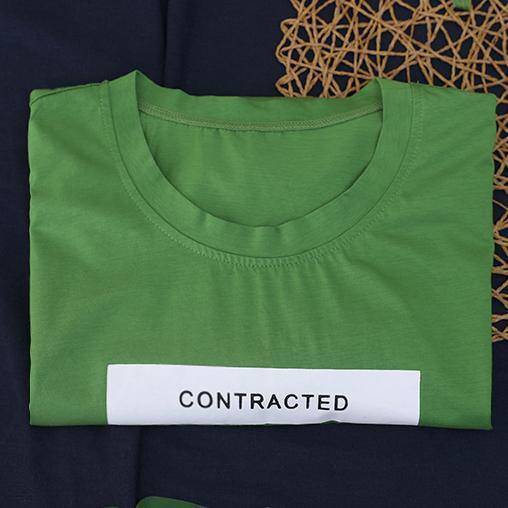 O Neck Off the Shoulder Cotton Blouse Design Green Print Tops