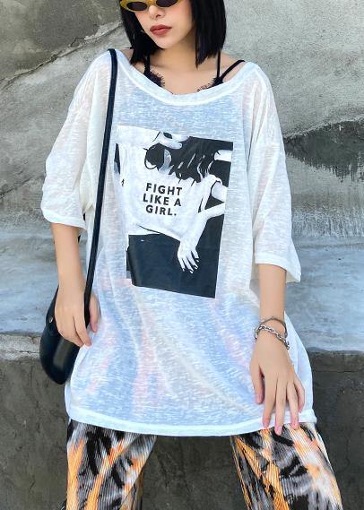 Patchwork Lace Cotton Prints Summerclothes Work Outfits White Shirt