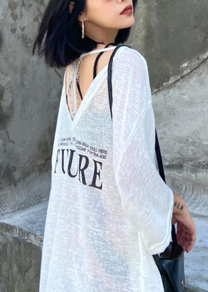 Patchwork Lace Cotton Prints Summerclothes Work Outfits White Shirt