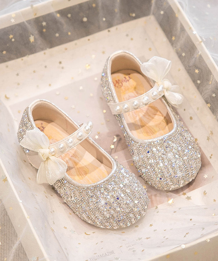 Beige ' Princess Shoes New Soft Bottom Zircon