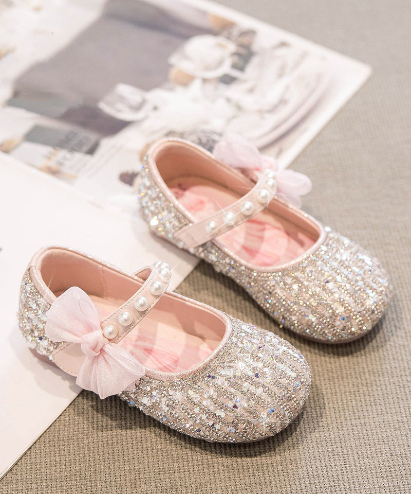 Beige ' Princess Shoes New Soft Bottom Zircon
