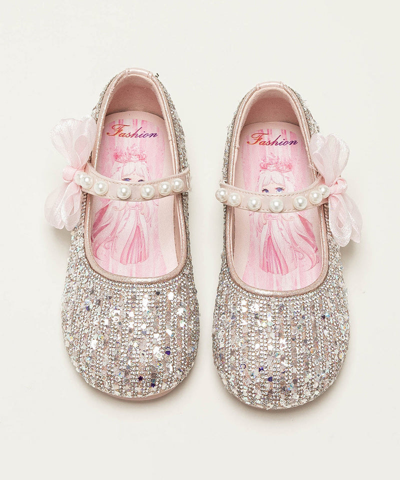 Beige ' Princess Shoes New Soft Bottom Zircon
