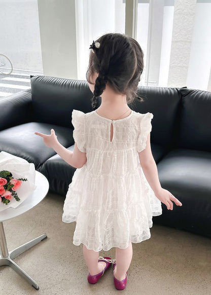 Beige O-neck Bow Maxi Dress Summer