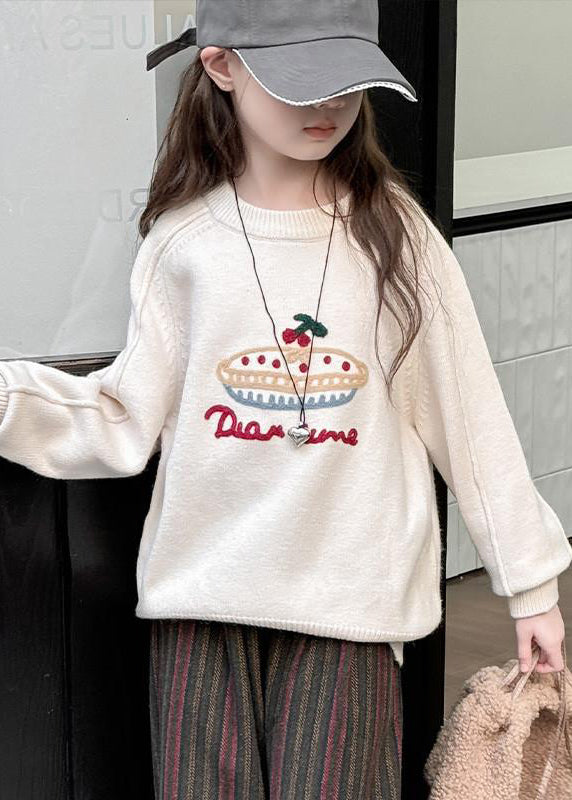 Beige Patchwork Warm Fleece Cotton Knit Sweaters Spring