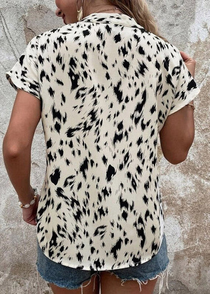 Beige Print Shirts Summer