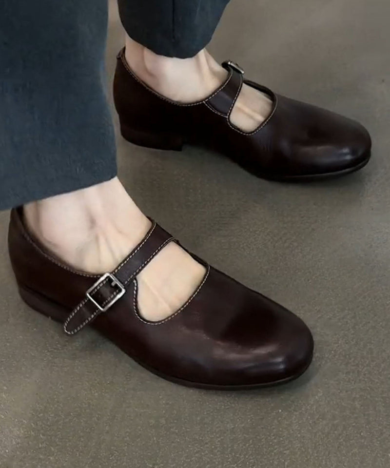 Black Buckle Strap for Splicing Faux Leather Flats