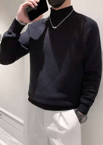 Black Cozy Knit Sweater Turtleneck