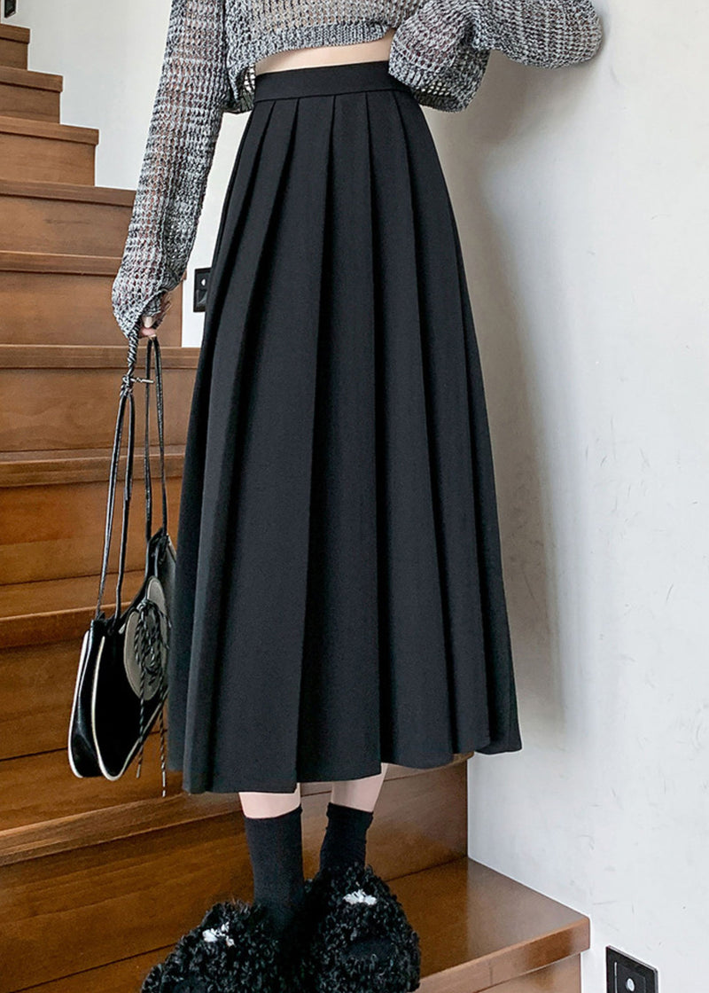 Black High Waist a Line Skirts