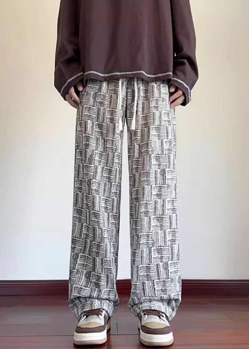 Black Original Design Pockets Corduroy Pants Elastic Waist Spring