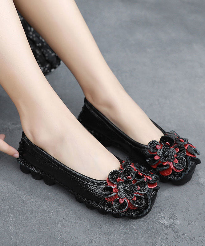 Black Penny Loafers Cowhide Leather Penny Loafers