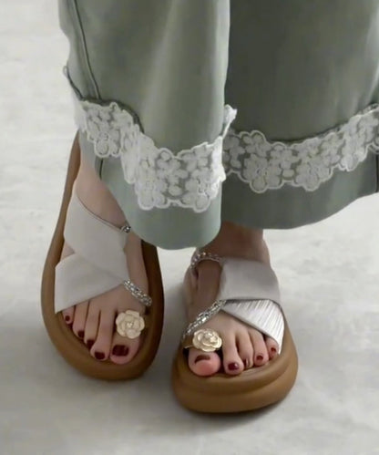 Black Platform Faux Leather Hollow Out Slide Sandals