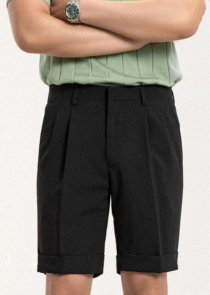 Black Slim Fit Spandex Shorts High Waist