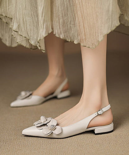 Black Suede Fitted Splicing Sandals Pointed Toe