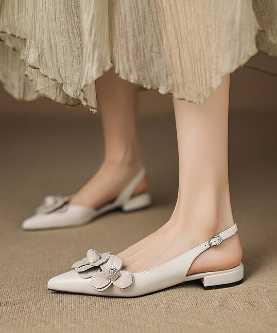 Black Suede Fitted Splicing Sandals Pointed Toe