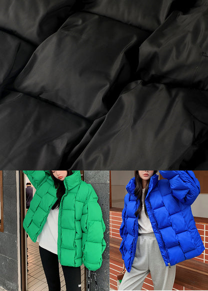 Black Warm Fine Cotton Filled Parka Oversized Pockets Winter