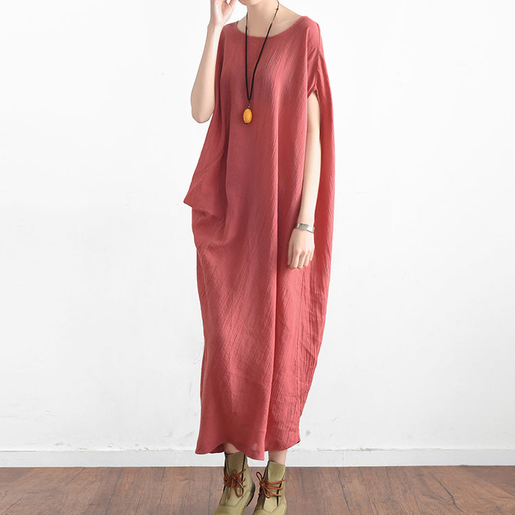 Black Asymmetrical Baggy Linen Summer Dresses Oversized Sleeveless Cotton