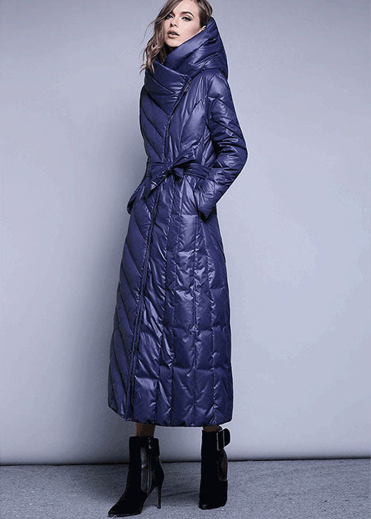 Black Pockets Thick Slim Fit Winter Lengthen Duck Down Coat