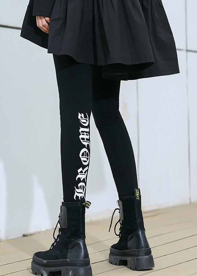 Black Leggings Female Winter Large Size High Waist Nine Points Feet Pants