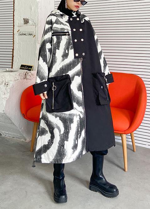Tunic Coat Wardrobes Hooded Zippered Fall Coats