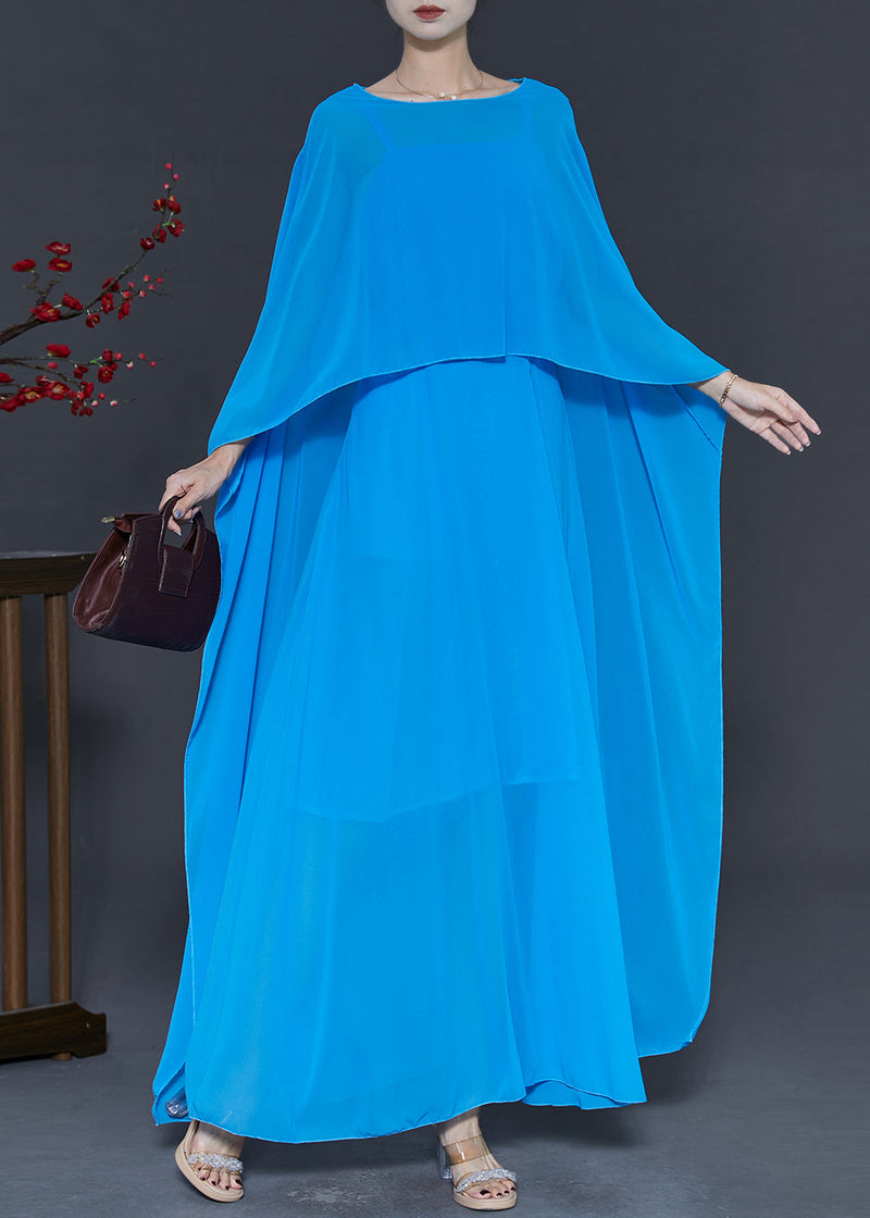 Blue Original Design Chiffon Two Pieces Set Spring
